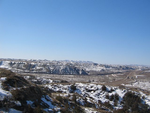 Badlands in winter