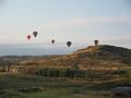 Hot air balloon - floating over Badlands